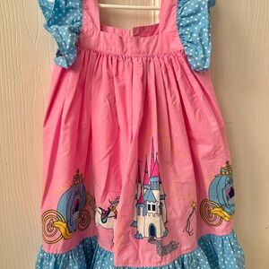 Eleanor Rose Pink and Blue Castle Dress